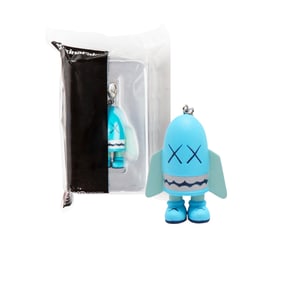 KAWS x OriginalFake 'Blitz' (2011) Rare Vinyl Figure Keychain (blue)