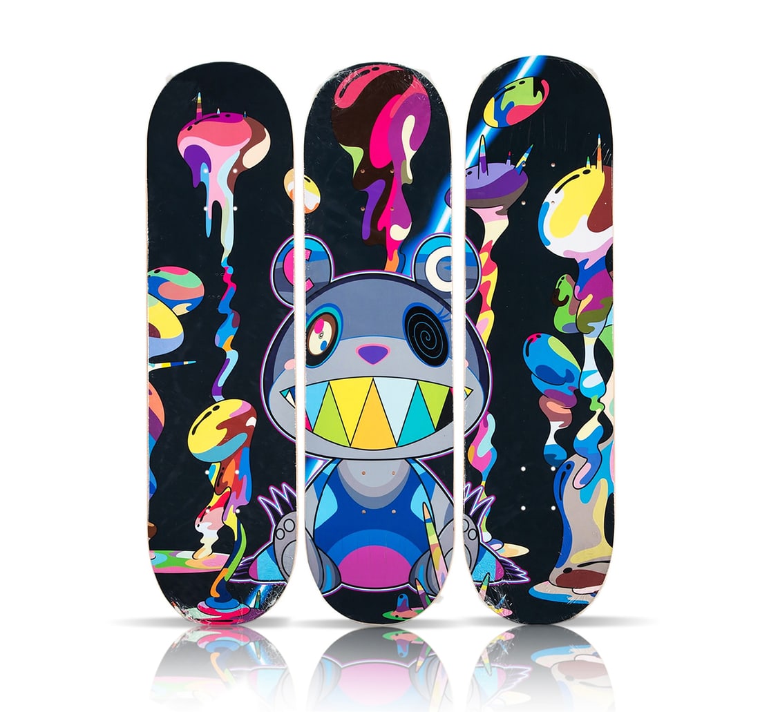 TAKASHI MURAKAMI 'Polluted' (2019) Triptych Skateboard Deck Set (1 of 6)