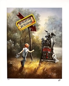 DAVE POLLOT 'Pilgrimage' (2024) "Beetlejuice Beetlejuice" Giclee Print on Canvas
