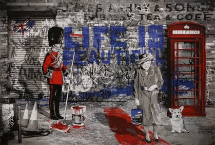 MR. BRAINWASH 'Jubilation (Life is Beautiful)' (2012) RARE Offset Lithograph Poster