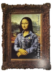MR. BRAINWASH 'Denim Mona Lisa' (2025) Hand-Signed Offset Poster