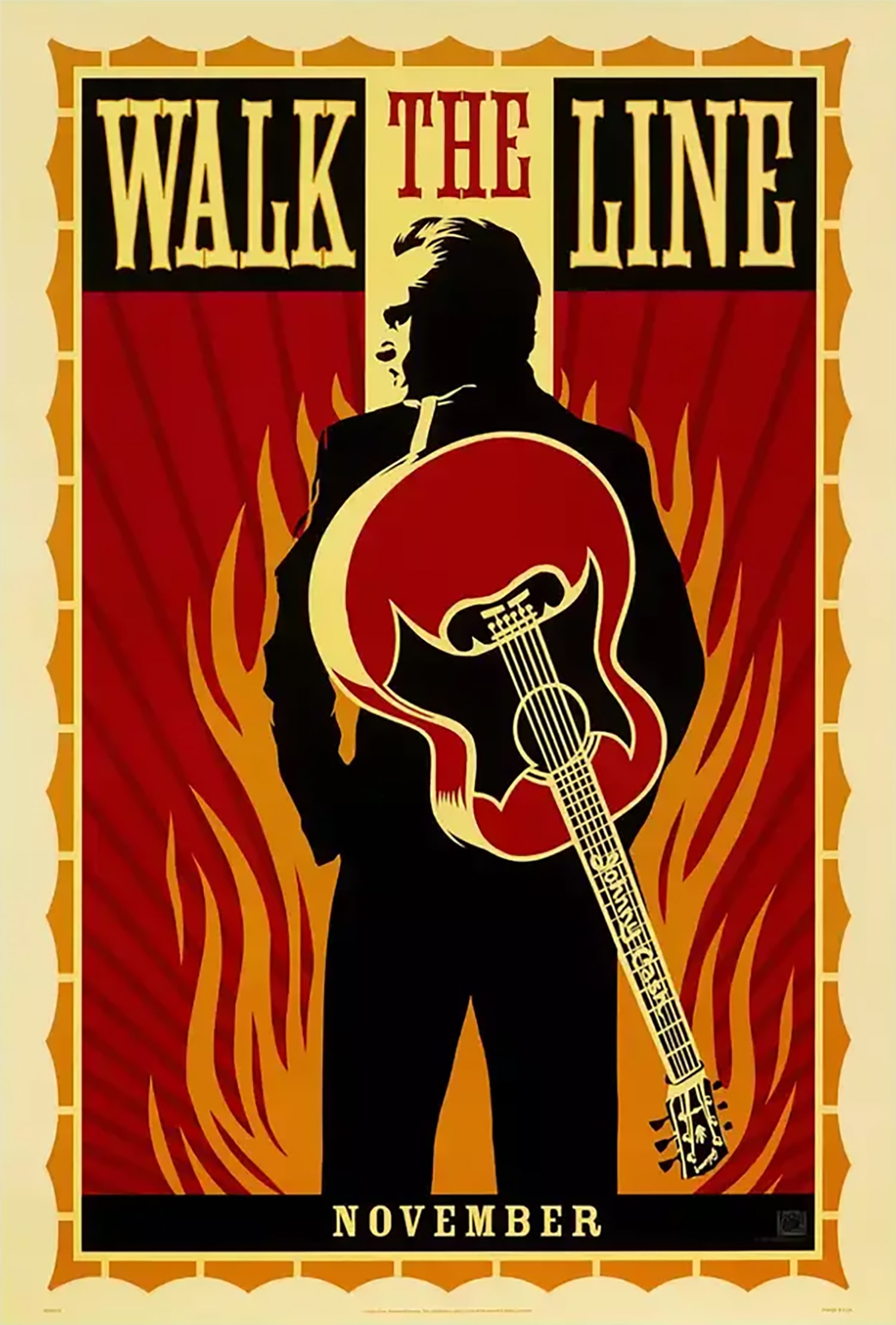 SHEPARD FAIREY 'Walk the Line' (2005) Rare Original Offset Movie Poster (1 of 10)