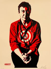 SHEPARD FAIREY 'Jasper Johns' (2009) Rare Screen Print