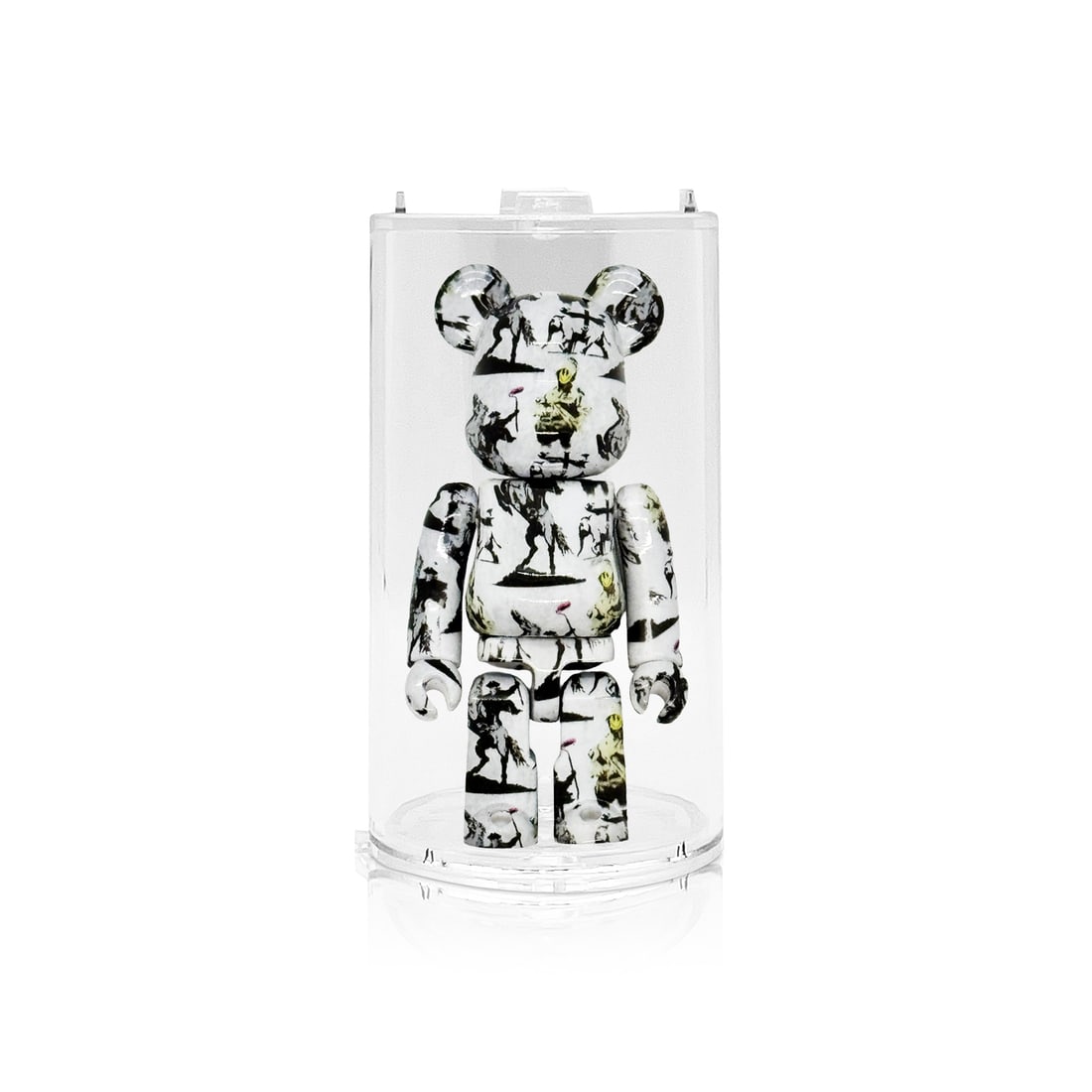 BANKSY x Be@rbrick 'Series 41 Secret Figure' (2020) RARE 100% Designer Art Figure w/Display: 'Series 41 Secret Figure' by Brandalised, 2020 Limited Edition figure collab. with Be@rbrick x Medicom Toy. Featuring artist Banksy's 'Smiling Copper' (2003) and '
