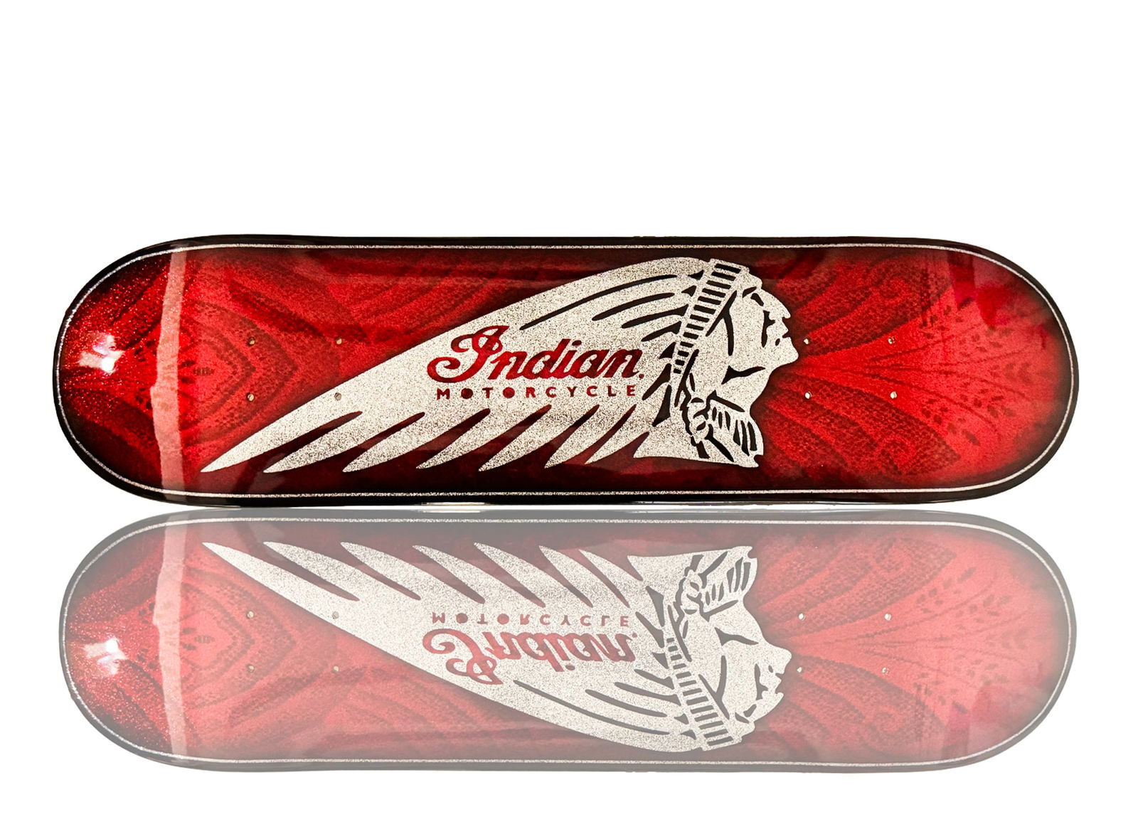 KRZYSZTOF KRYSTEK 'Indian Motorcycles #2' (2024) Original on Skateboard Deck (1 of 3)