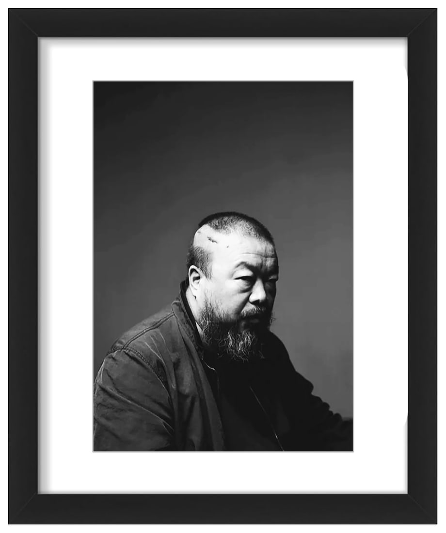 AI WEIWEI 'Making Sense: Portrait' (2023) Framed Museum Show Postcard