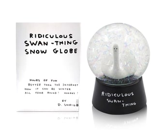 DAVID SHRIGLEY 'Ridiculous Swan-Thing' (2021) Collectible Snow Dome