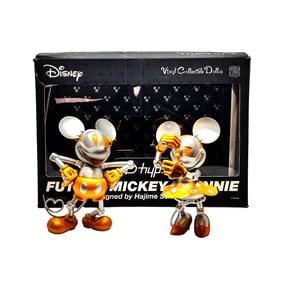 HAJIME SORAYAMA x Medicom Toy 'Future Mickey & Minnie' (2004) Vinyl Collectible Dolls Series
