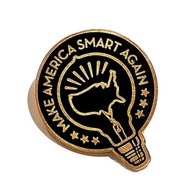 SHEPARD & AMANDA FAIREY 'Make America Smart Again' (2016) Enamel Lapel Pin