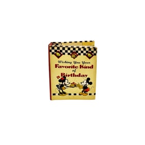 DISNEY 'Mickey: "Wishing You Your Favorite Kind of Birthday"' (1980-1990) Hardcover Mini-Book