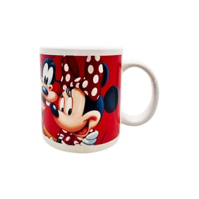 DISNEY 'Fab Five' (1987) Collectible Coffee Mug (red)