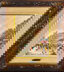 ANTONIO DeVITY 'Paris Street Scene 2' (1950-60's) Framed Original Oil on Canvas