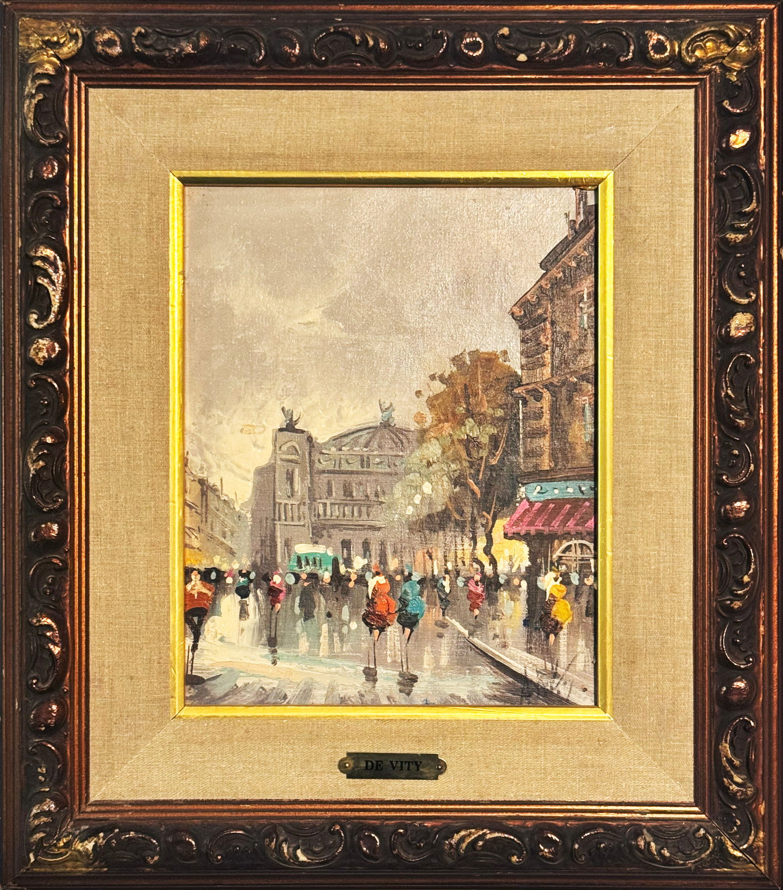 ANTONIO DeVITY 'Paris Street Scene 2' (1950-60's) Framed Original Oil on Canvas (1 of 17)