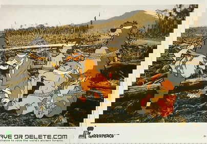 BANKSY 'Greenpeace: Save or Delete' (2002) Lithograph Poster