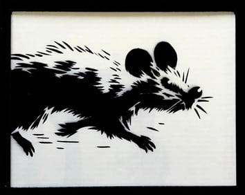 JEFF GILLETTE 'Minksy Walking' (2025) Hand-Drawn Framed Original on Cardboard