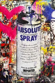 MR. BRAINWASH 'Absolut Spray Collage' (2011) Offset Lithograph Poster