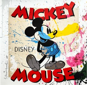 MR. BRAINWASH 'Disney: Mickey Mouse' (2025) Hand-Signed Offset Poster
