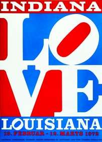 ROBERT INDIANA 'LOVE: Louisiana' (1972) Rare Original Lithograph Print