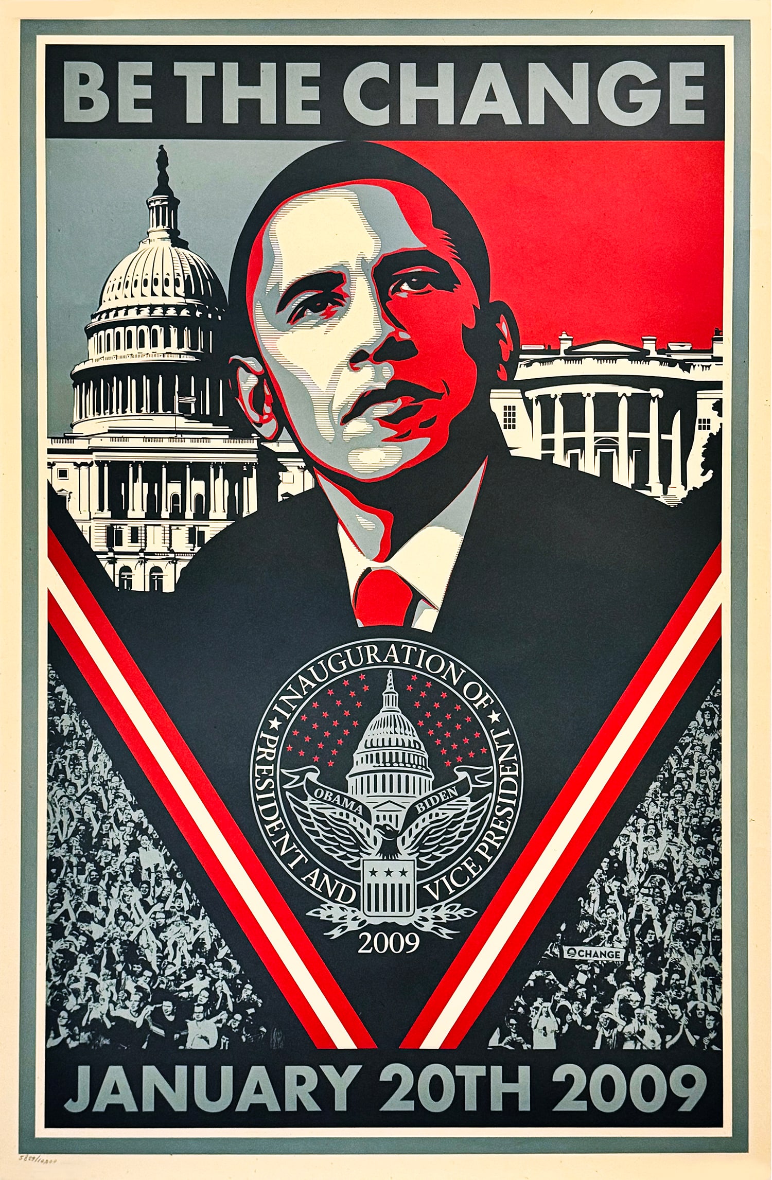 `SHEPARD FAIREY 'Be the Change' (2009) Rare Limited Edition Offset Lithograph (1 of 11)