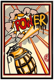 SHEPARD FAIREY 'POWer' (2014) RARE Framed Offset Lithograph