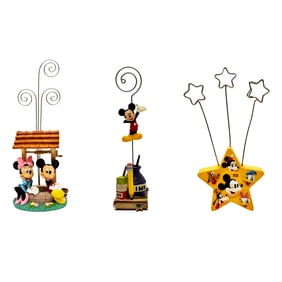 DISNEY 'Mickey and Friends' (1990-2001) Set of 3 Figural Note Holders