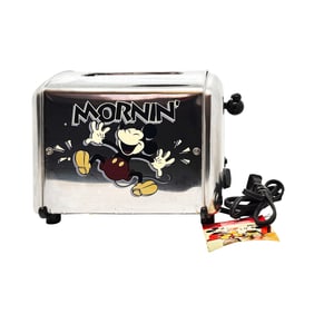 DISNEY 'Mickey: Classic Toaster' (1995) Villaware 2-Slot Retro Toaster
