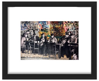 MR. BRAINWASH 'Le Bistro' (2008) Original Framed Postcard