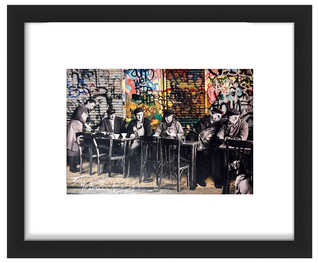 MR. BRAINWASH 'Le Bistro' (2008) Original Framed Postcard (1 of 8)