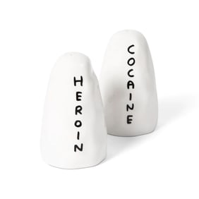 DAVID SHRIGLEY 'Heroin + Cocaine Shakers' (2017) Ceramic Set