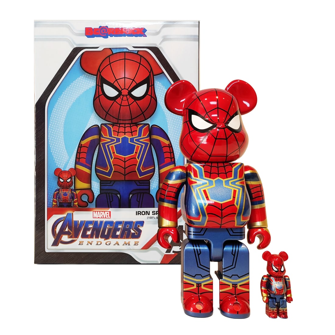 MARVEL x Be@rbrick 'Avengers Endgame: Iron Spider' (2021) Designer Art Figure Set (1 of 10)