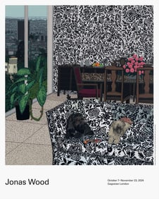 JONAS WOOD 'Robot and Bear' (2024) Offset Lithograph Exhibit Poster