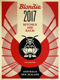 SHEPARD FAIREY 'Blondie: Pollinator - Bitches are Back' (2017) Screen Print