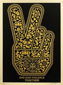 SHEPARD FAIREY 'Peace Fingers (Gun Violence)' (2019) Screen Print (#290)