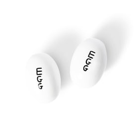 DAVID SHRIGLEY 'Egg-Shaped Maracas' (2018) Hand-Painted Wood Shakers