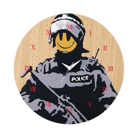 BANKSY x Brandalism 'Riot Cop' (2021) Rare Wall Clock