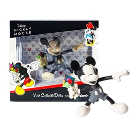 GLAMB x MEDICOM 'Throw Mickey VCD' (2020) Designer Art Vinyl Figure (b/w)