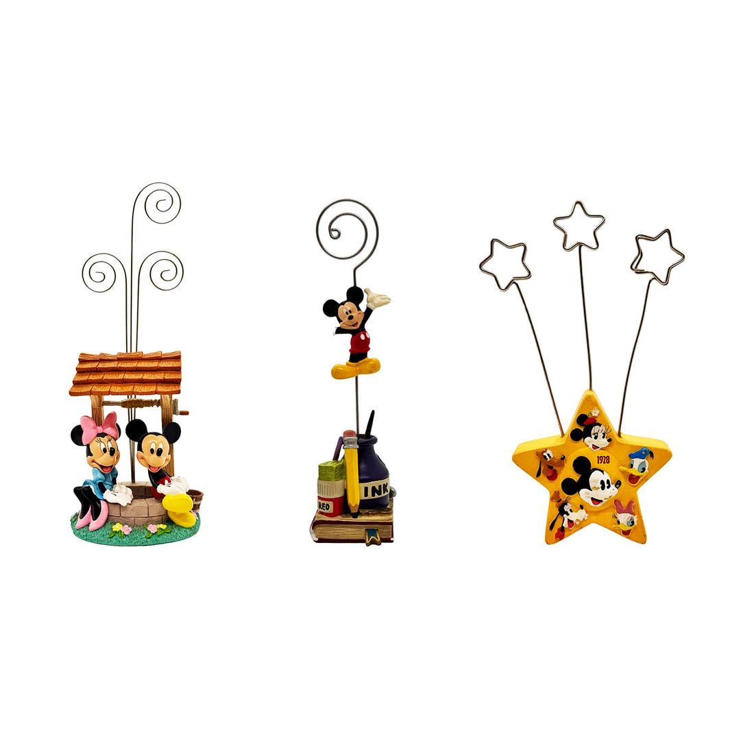 DISNEY 'Mickey and Friends' (1990-2001) Set of 3 Figural Note Holders (1 of 12)