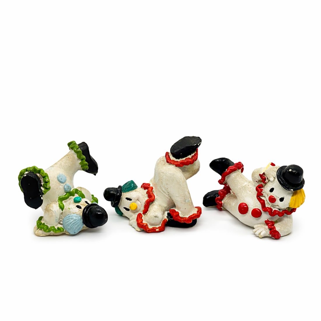 CLOWNS Rare, Vintage Ceramic Clown Figurine (set of 3) (1 of 8)
