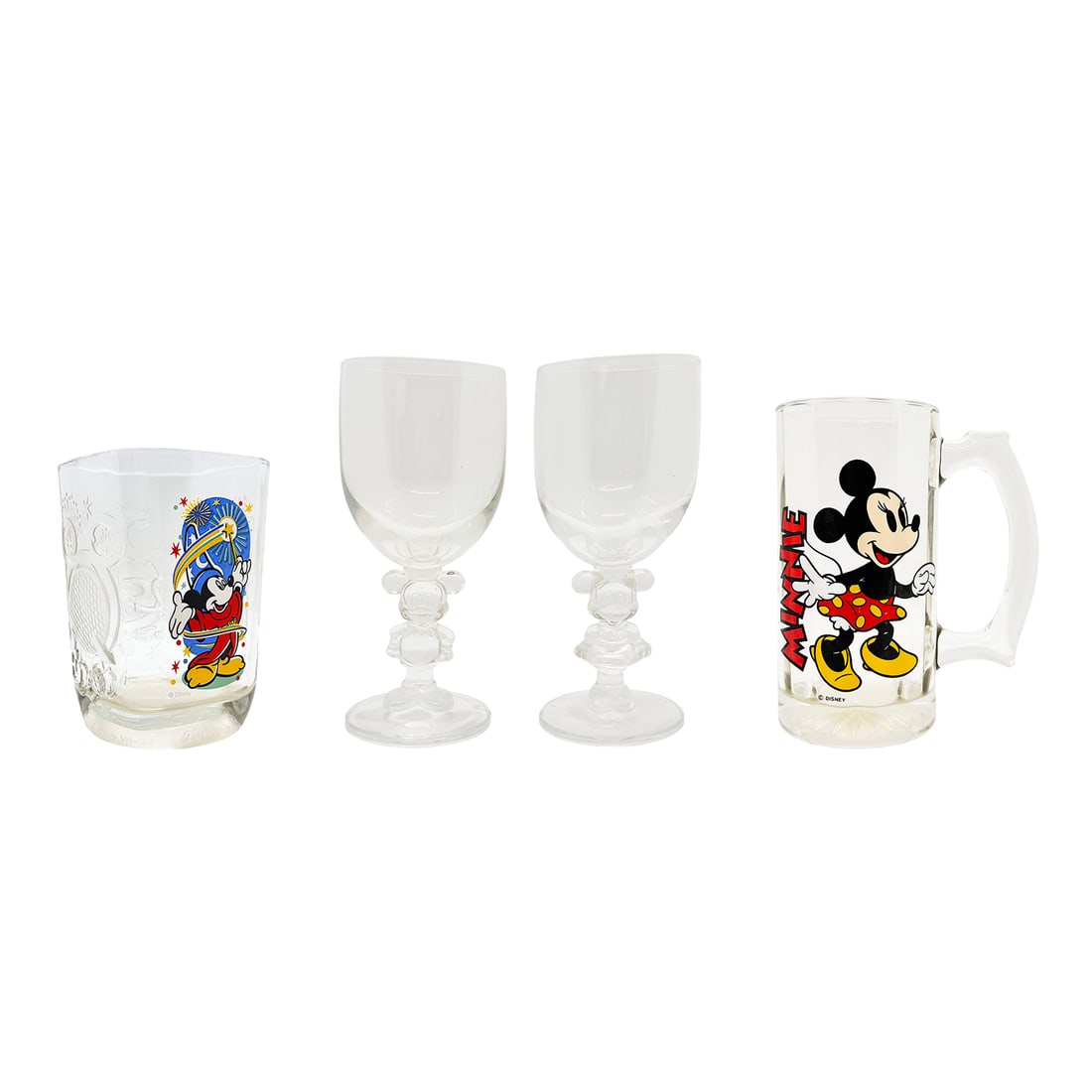 DISNEY 'Mickey + Minnie' Unique Collection of Character Glassware (4 items) (1 of 9)
