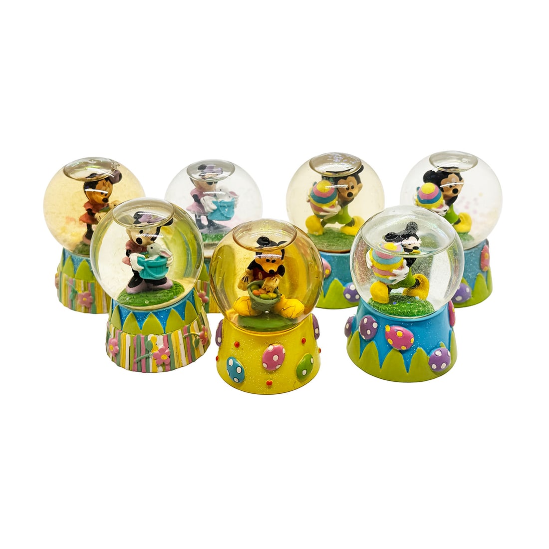 DISNEY 'Mickey + Minnie' (2000-2010) Mini Easter-Themed Snow Globes (set of 7) (1 of 9)