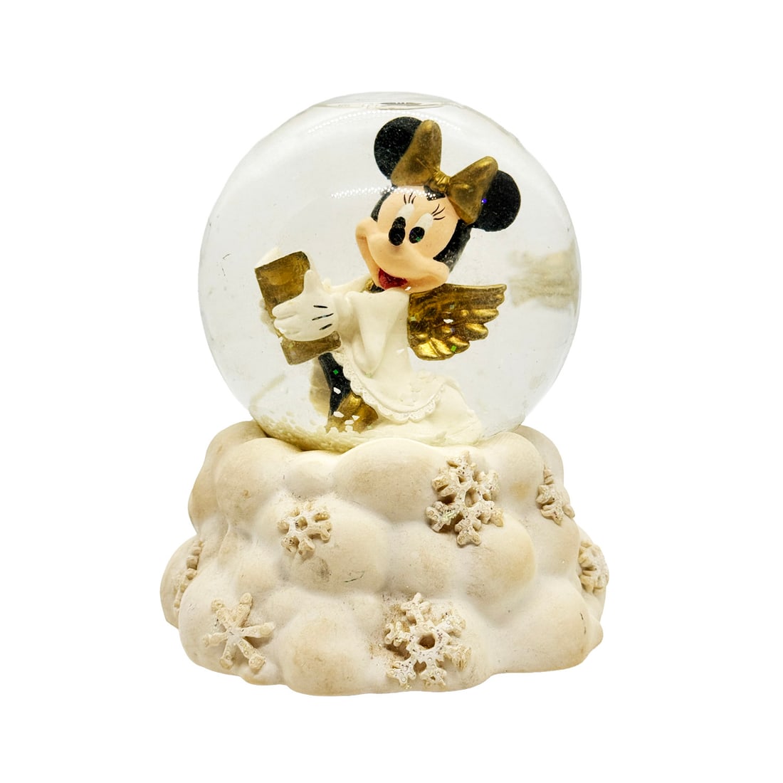 DISNEY 'Minnie Mouse - Gold Angel' (1990-2000) Musical Snow Globe (1 of 4)
