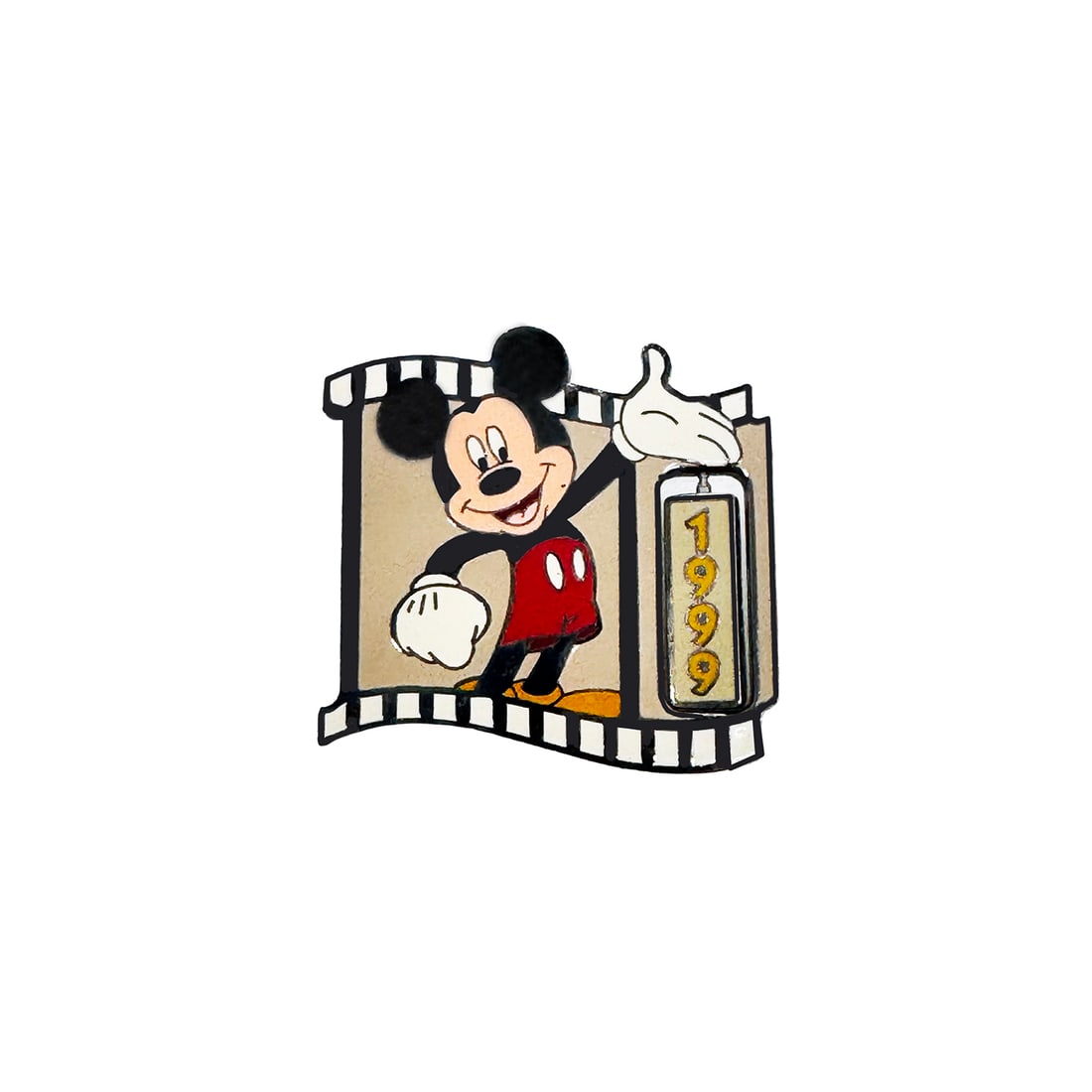 DISNEY - Collectible Park Pins - RARE 'Mickey Mouse' (1999-2000) Commemorative Millennium Year-Flip (1 of 4)