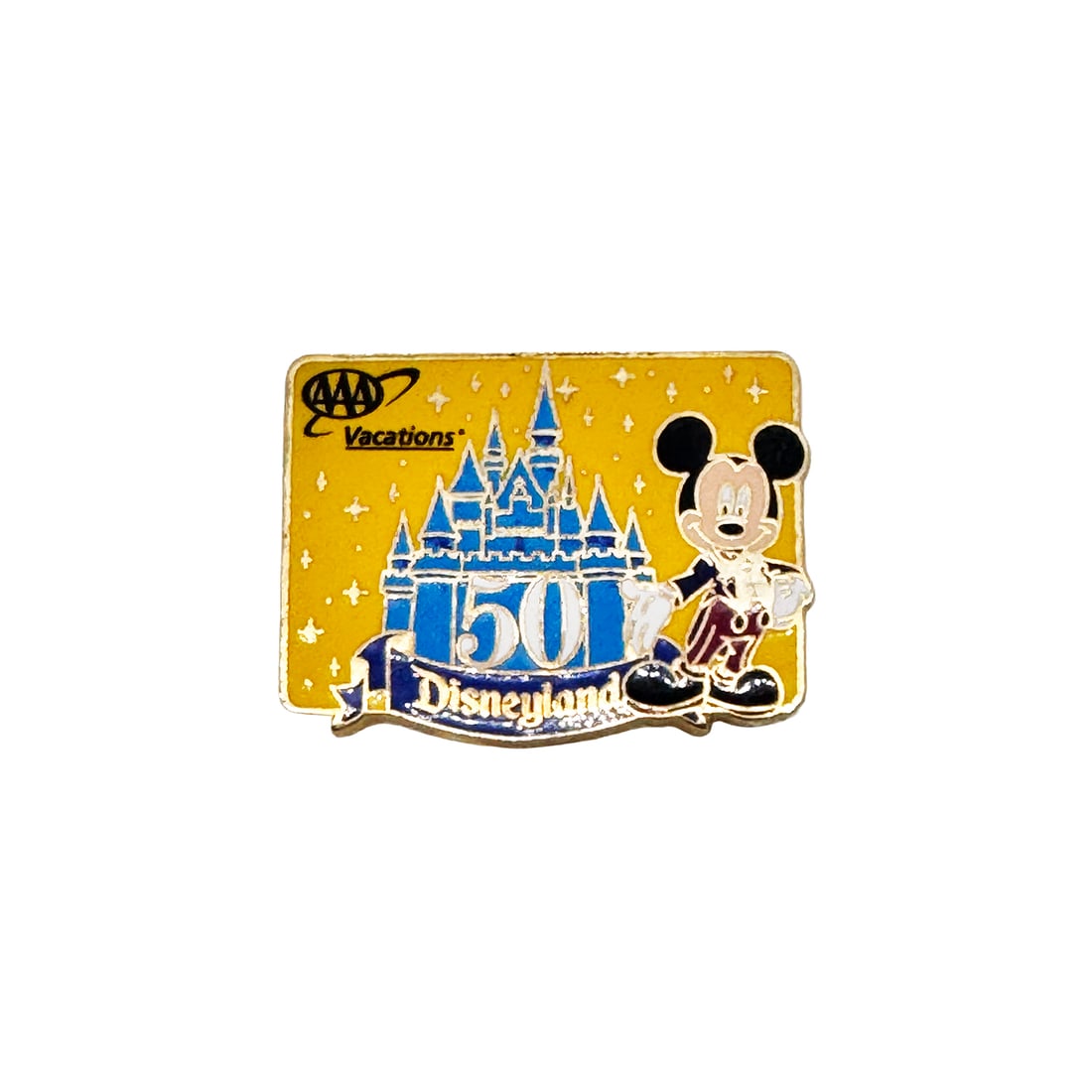 DISNEY - Collectible Park Pins - 'Disneyland 50th Anniversary' - Castle / AAA Vacations (2005) (1 of 3)
