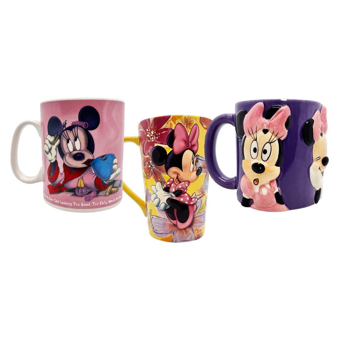 DISNEY 'Minnie Mouse' (1999-2014) Collectible Coffee Mugs (set of 3) (1 of 12)