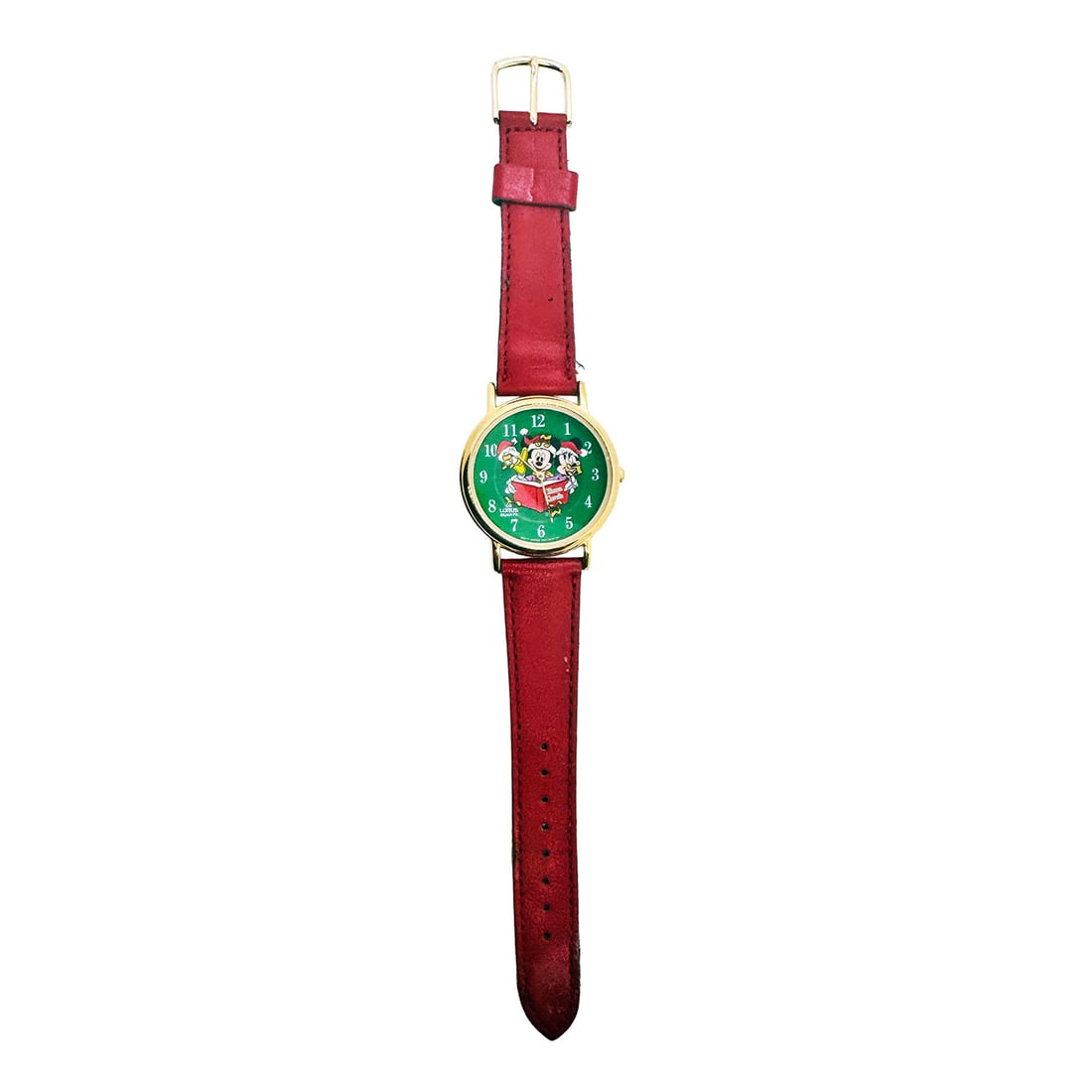 DISNEY 'Mickey + Minnie and Donald' Vintage Lorus Quartz Christmas Carolers Watch (1 of 4)