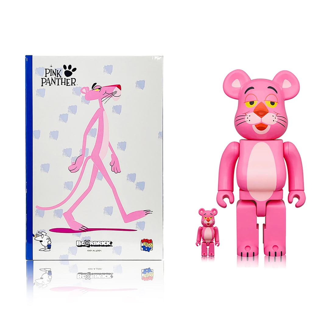 'PINK PANTHER' by Medicom Toy (2021) Designer Vinyl Art Figure Set: 'The Pink Panther' by Medicom Toy, 2021 Limited Edition figure set collab. with Be@rbrick x Medicom Toy. Based on "The Pink Panther" created by Blake Edwards, 1963. Officially licensed by <