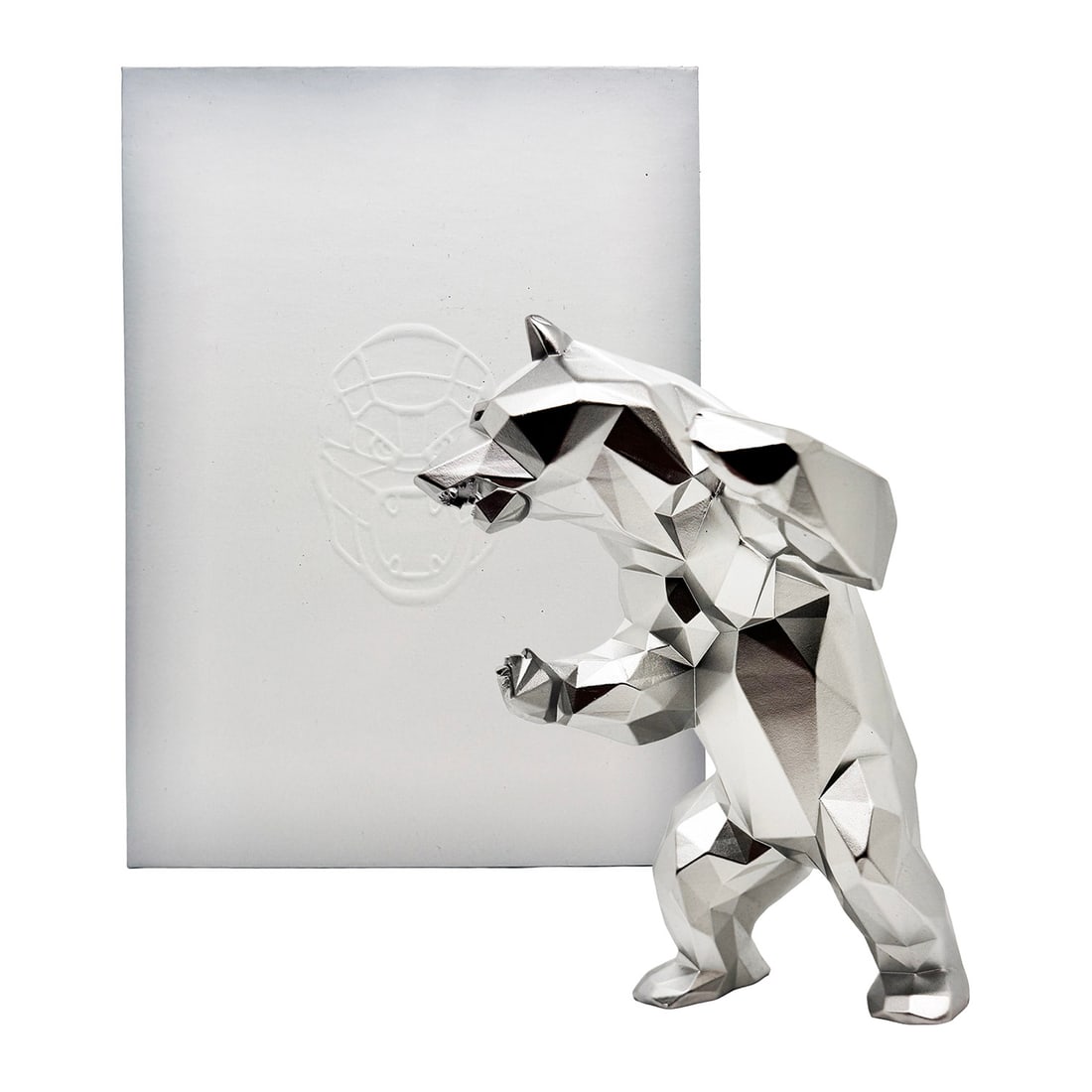 RICHARD ORLINSKI 'Standing Bear' (2025) Matte Silver Resin Designer Art Figure (1 of 16)