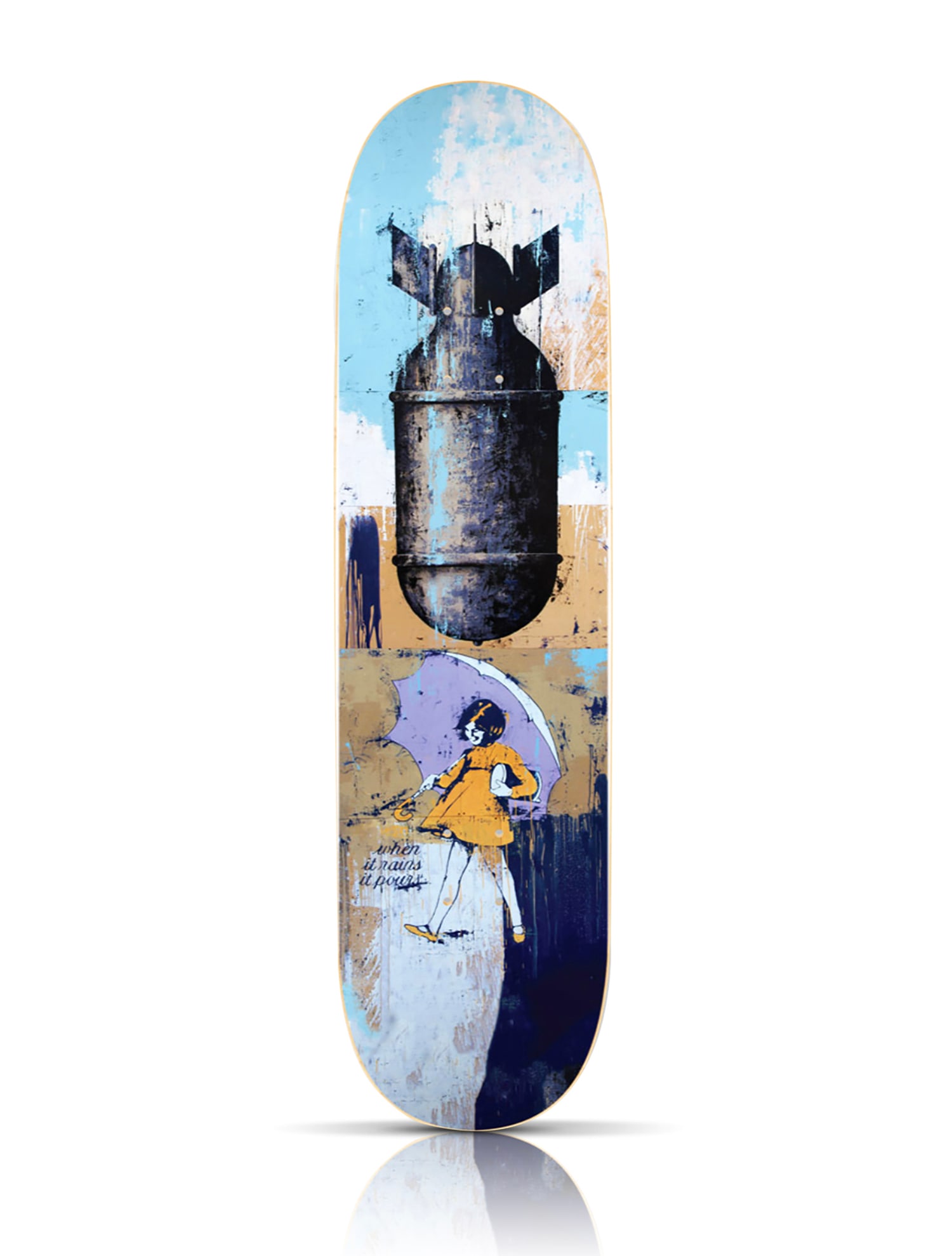 BASK x 1xRUN 'When it Rains it Pours' (2022) Skateboard Deck (#PP) (1 of 5)
