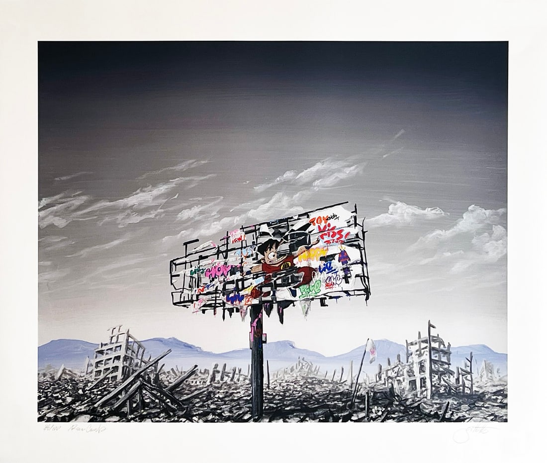 ROAMCOUCH x JEFF GILLETTE 'Ruined Sign: Dragon World' (2021) RARE Giclée Print (1 of 9)