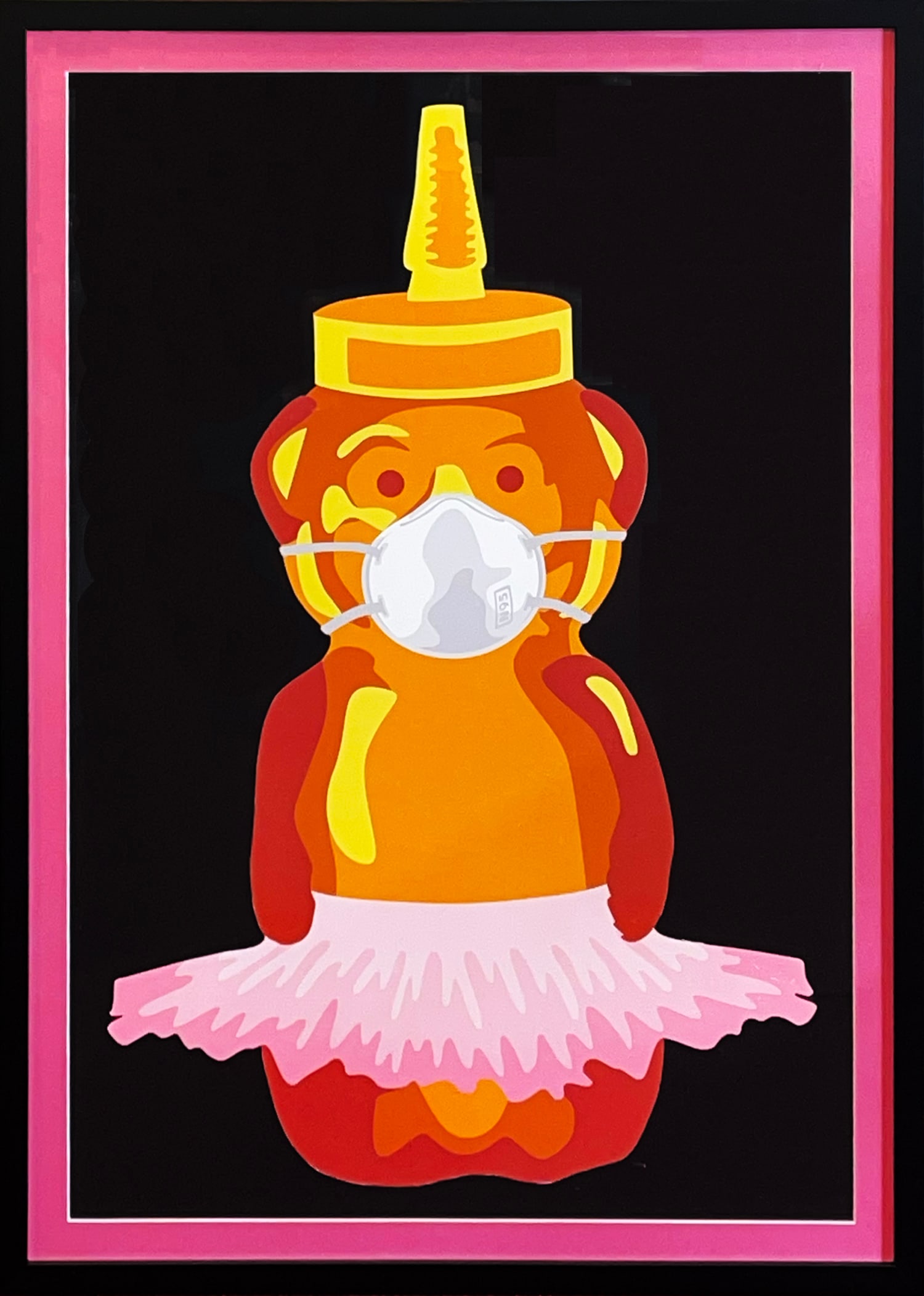 FNNCH 'Ballet Bear Hunt Kit' (2020) Custom Framed Screen Print Poster: 'Ballet Bear Hunt Kit' by Fnnch, 2020 Collectible, custom framed poster based on the artist's popular Northern California murals. 34 x 13.5 Inches 86.4 x 34.3 Centimeters 39.8 x 28.4 x 1.2 Inches